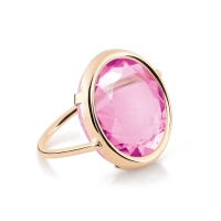 pink corundum disc ring