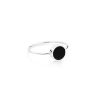 mini ever onyx white gold disc ring