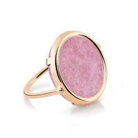 rhodonite disc ring