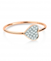 tiny diamond heart ring