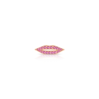 solo pink sapphire french kiss stud