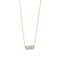 mini straw diamond necklace