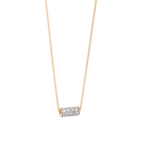 mini straw diamond necklace