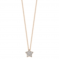 tiny diamond star necklace