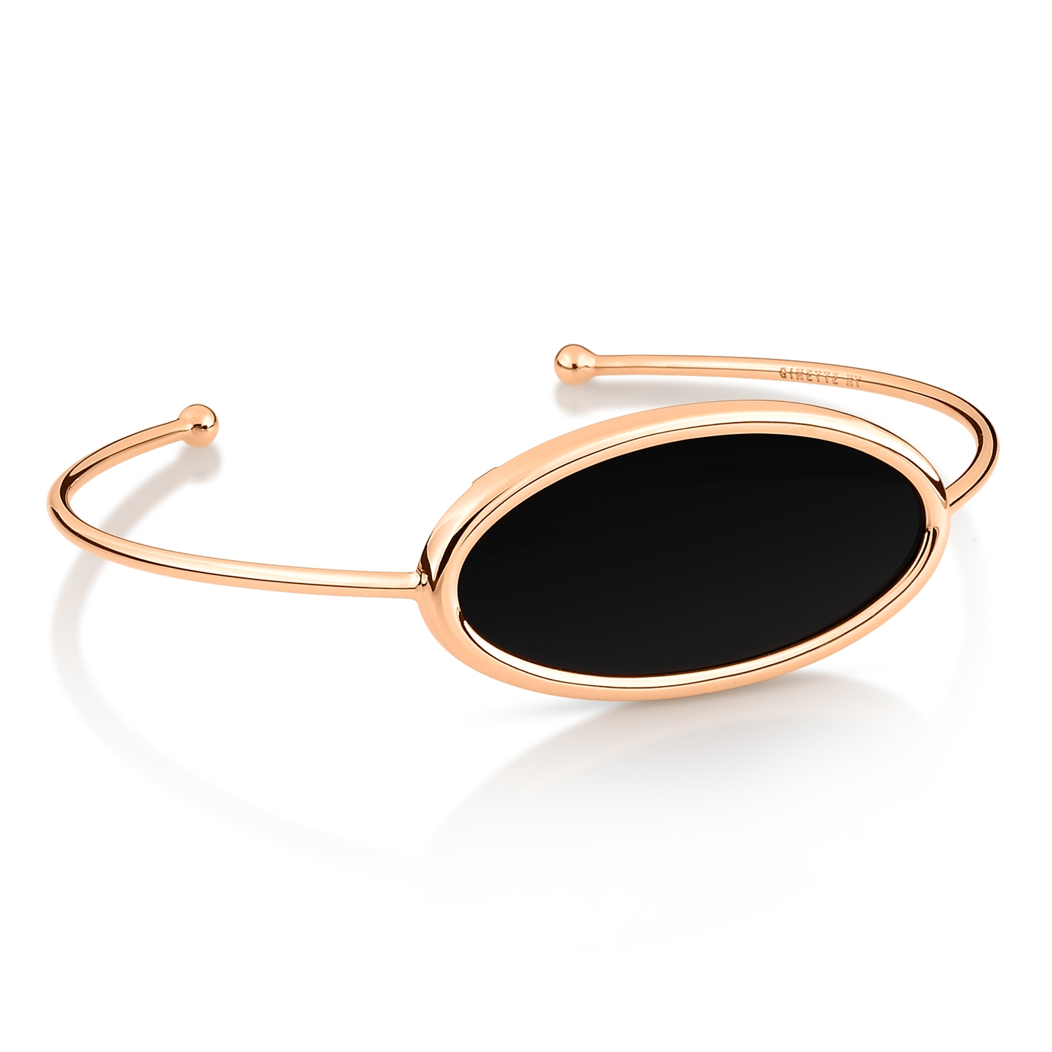 ellipse open onyx bangle