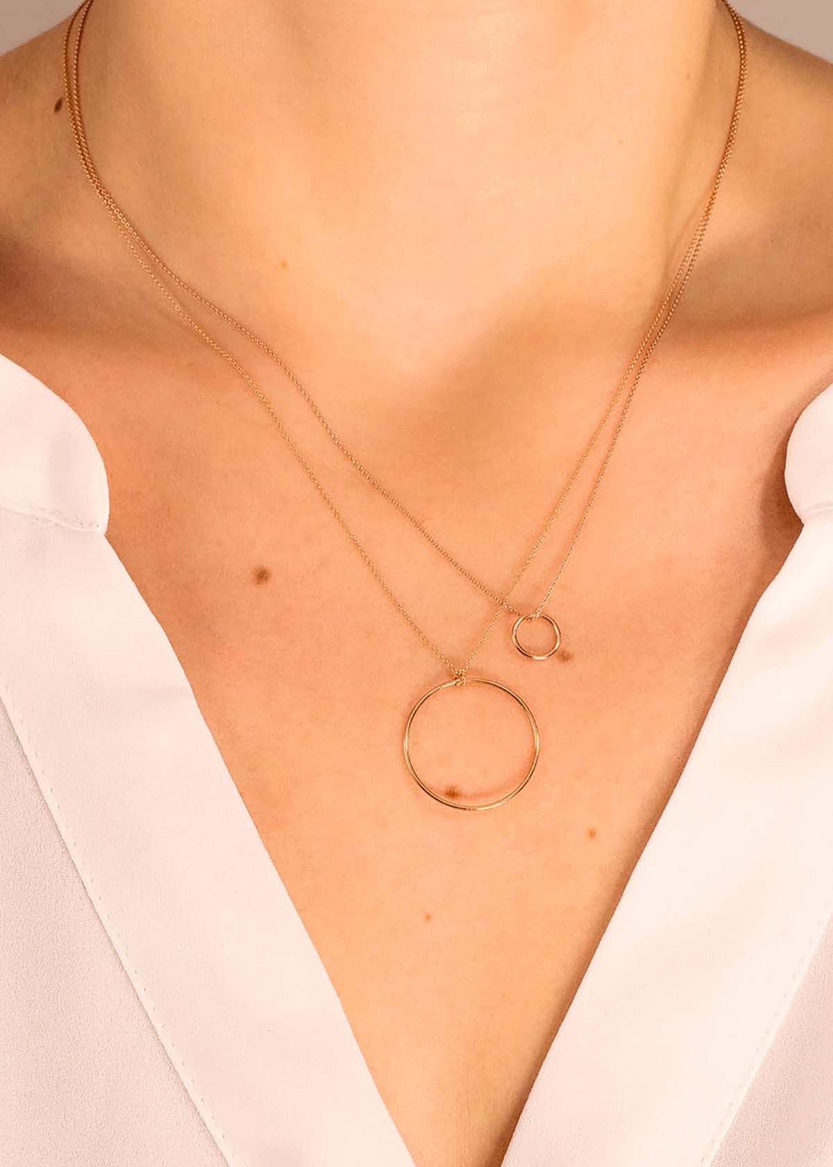 Necklace - Circle on chain | Ginette NY