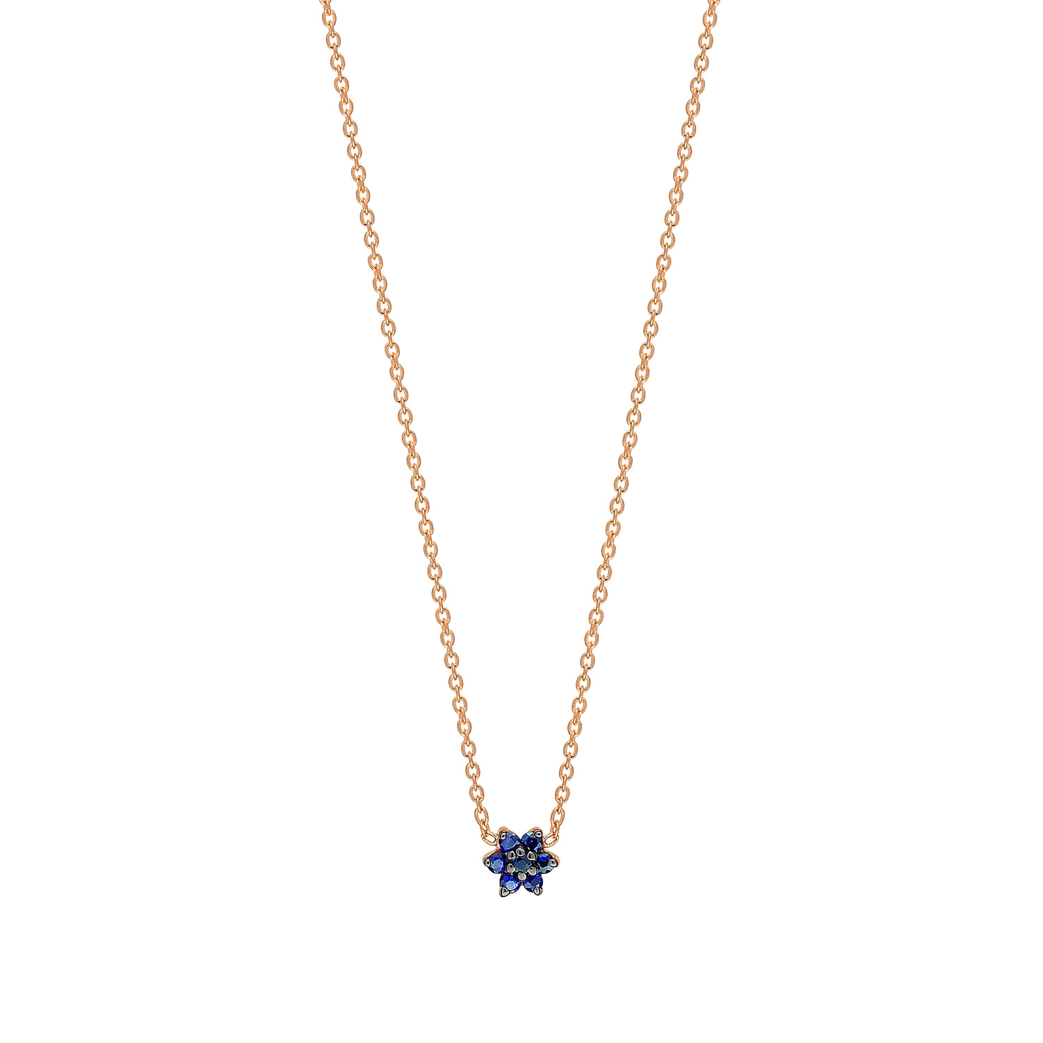 Necklace - Mini sapphire star necklace | Ginette NY