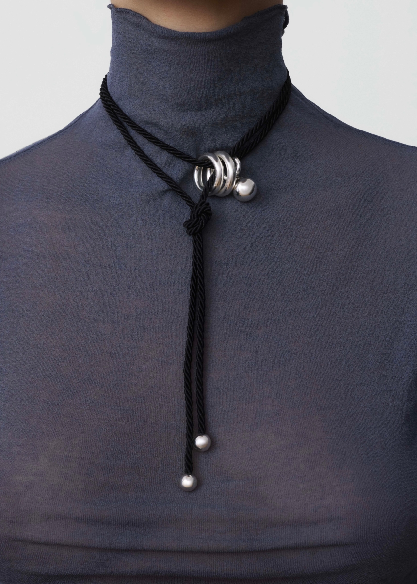 black silk bubble cord