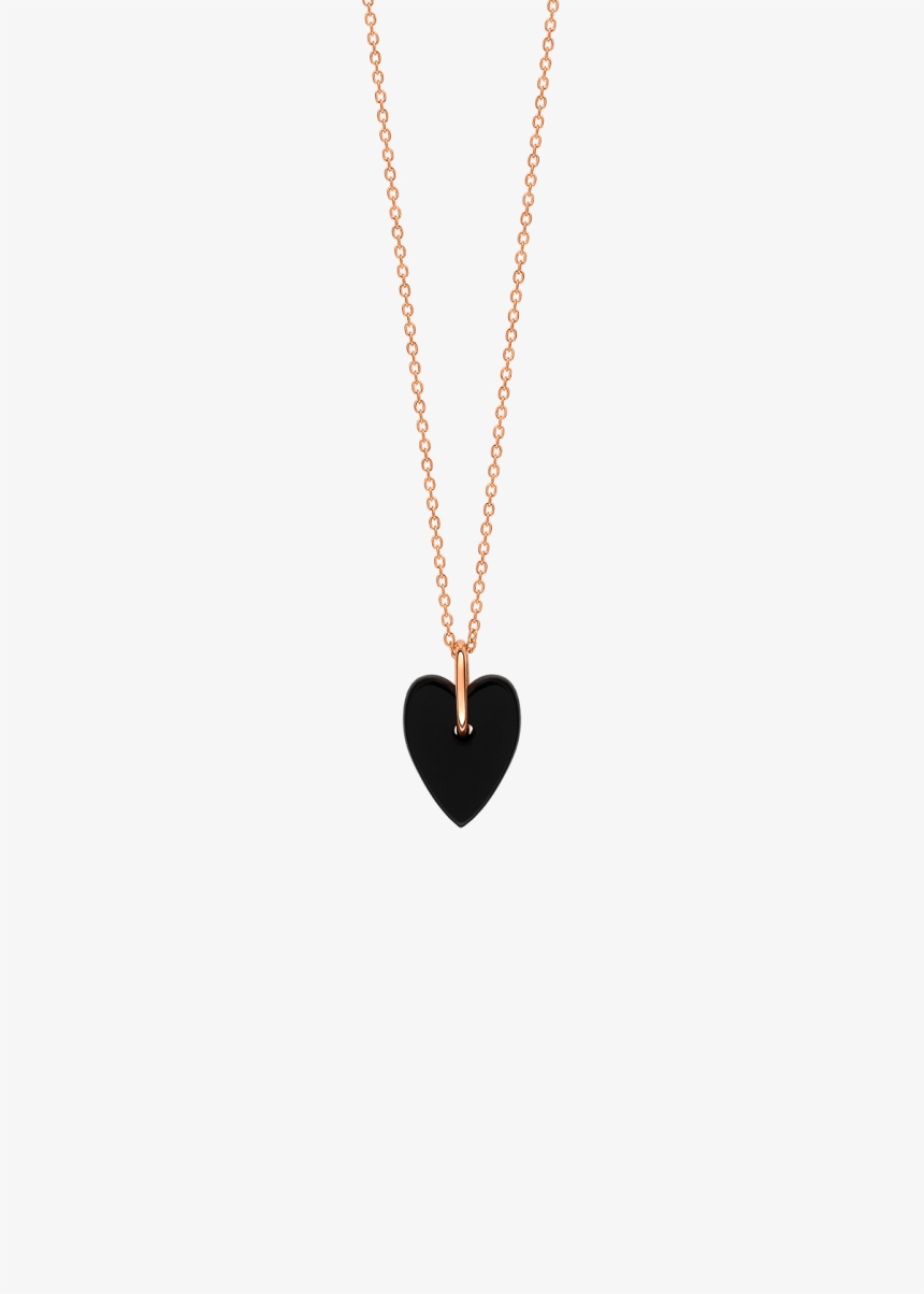 angèle mini onyx heart on chain