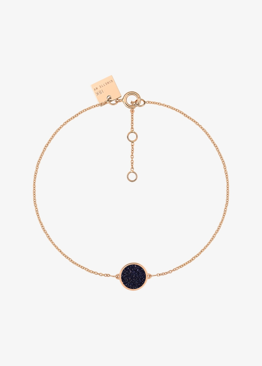 mini ever blue sandstone disc bracelet