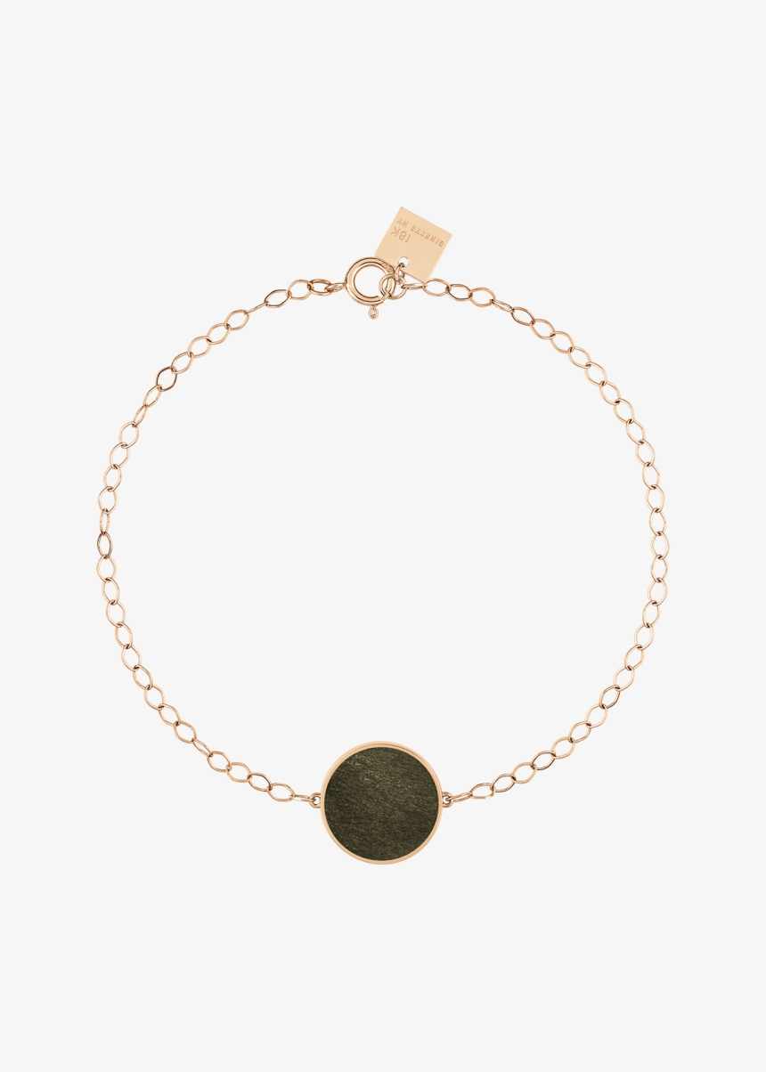 ever golden obsidian disc bracelet