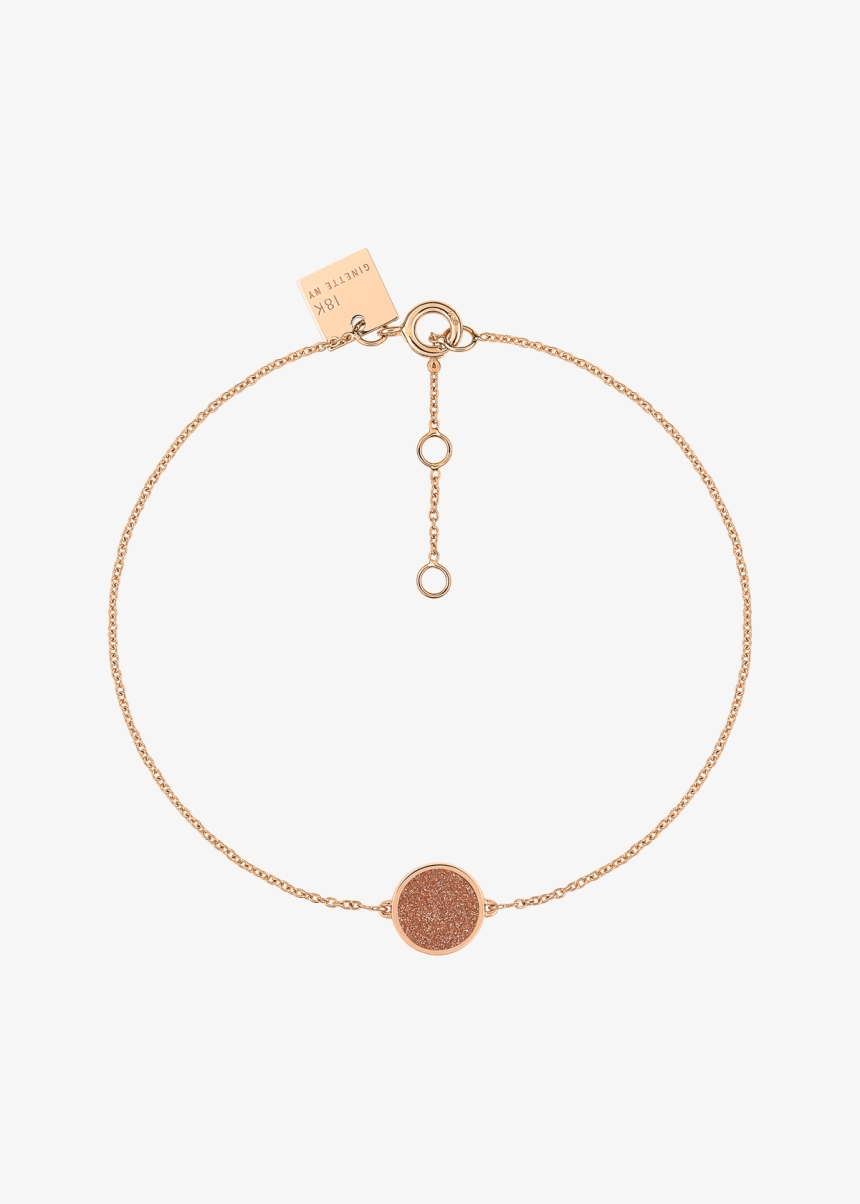 mini ever gold sandstone disc bracelet