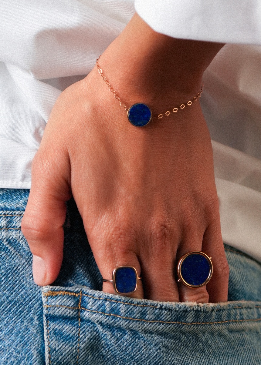 ever lapis disc bracelet
