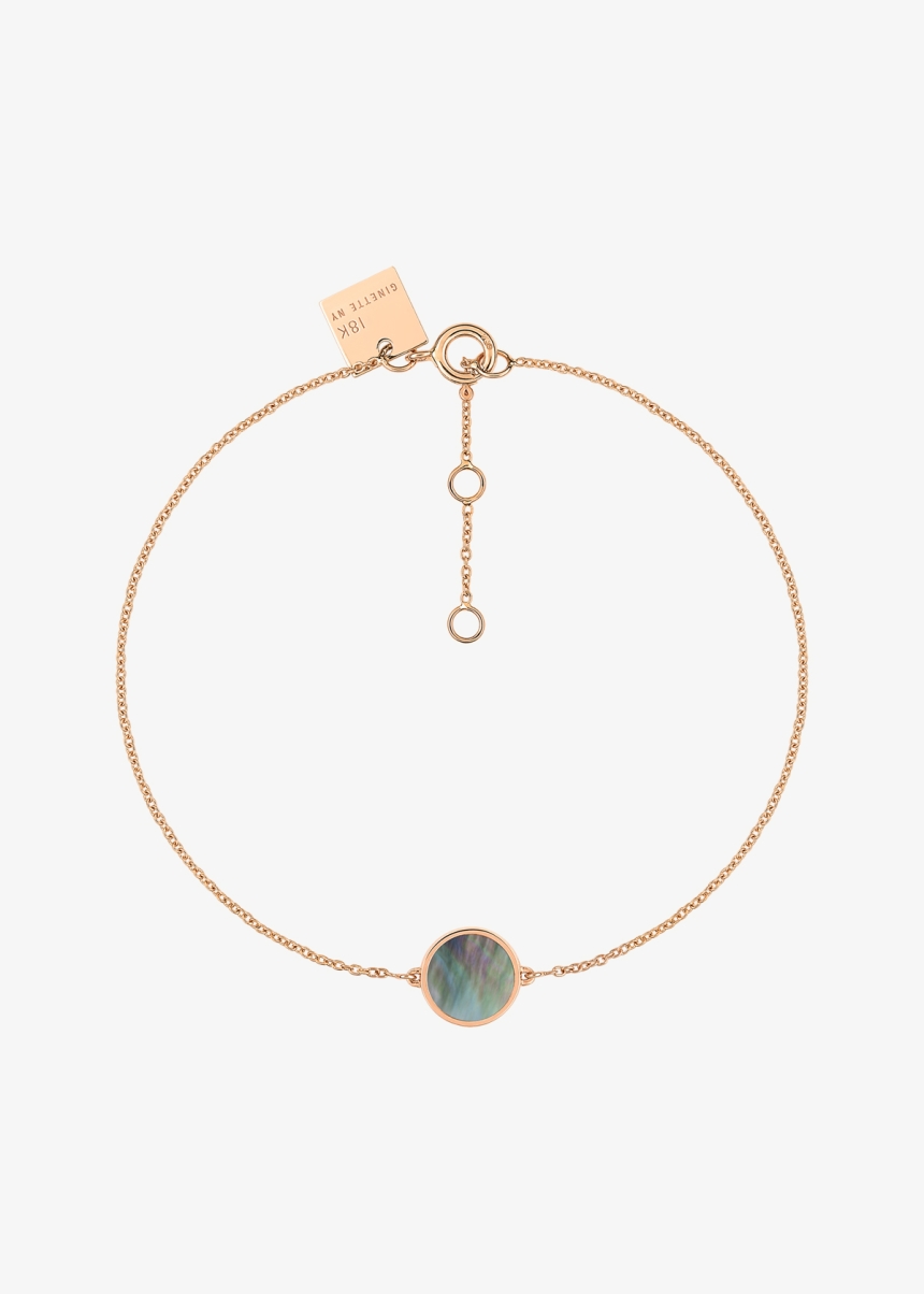 mini ever black MOP disc bracelet