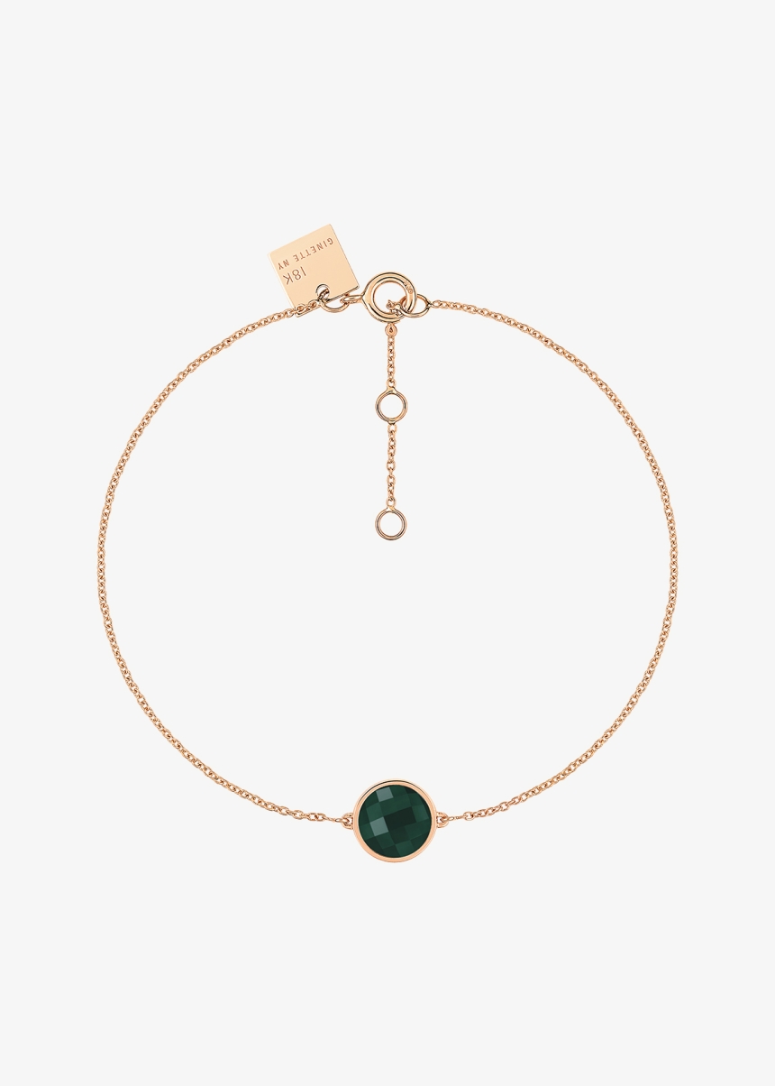 mini pixie ever green agate disc bracelet