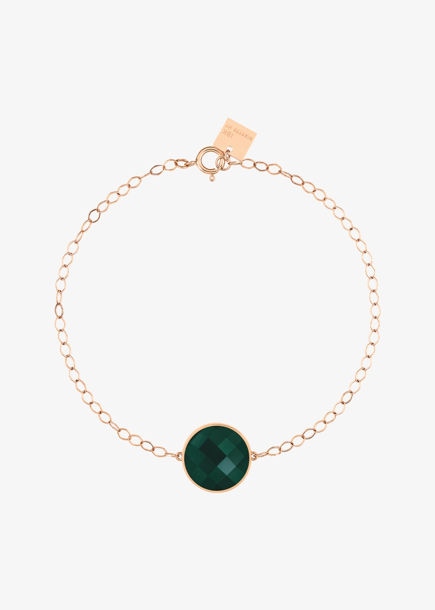 pixie ever green agate disc bracelet