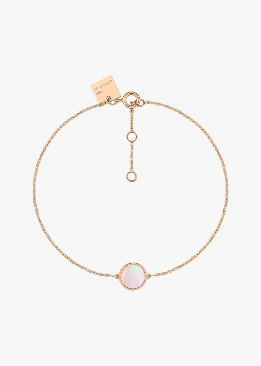 mini ever pink MOP disc bracelet