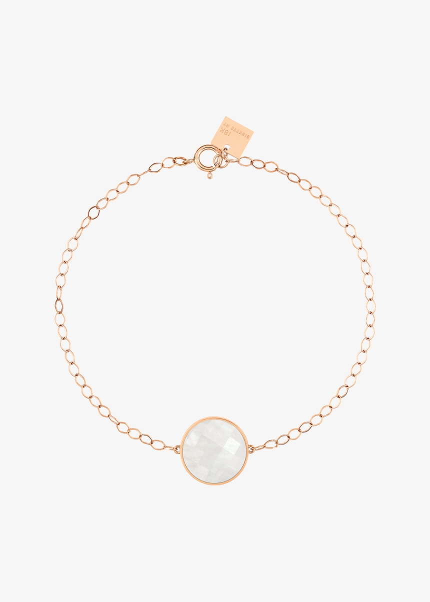 pixie ever white moonstone disc bracelet