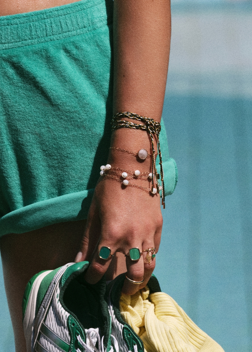 pixie ever white moonstone disc bracelet