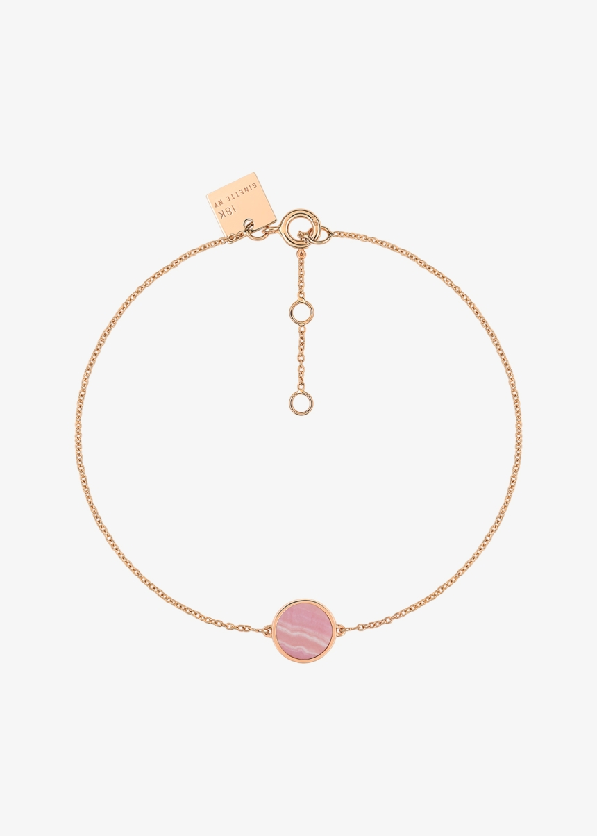 mini ever rhodochrosite disc bracelet
