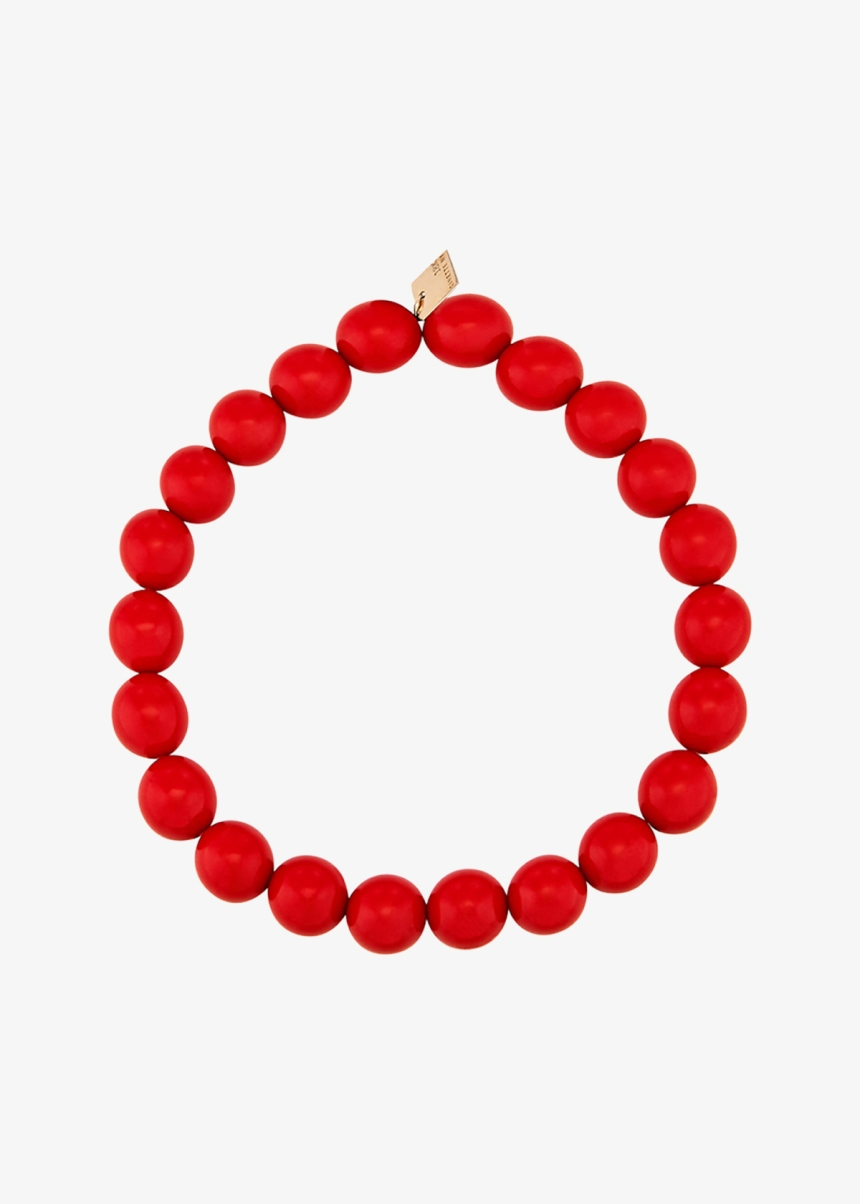 heal coral bead bracelet
