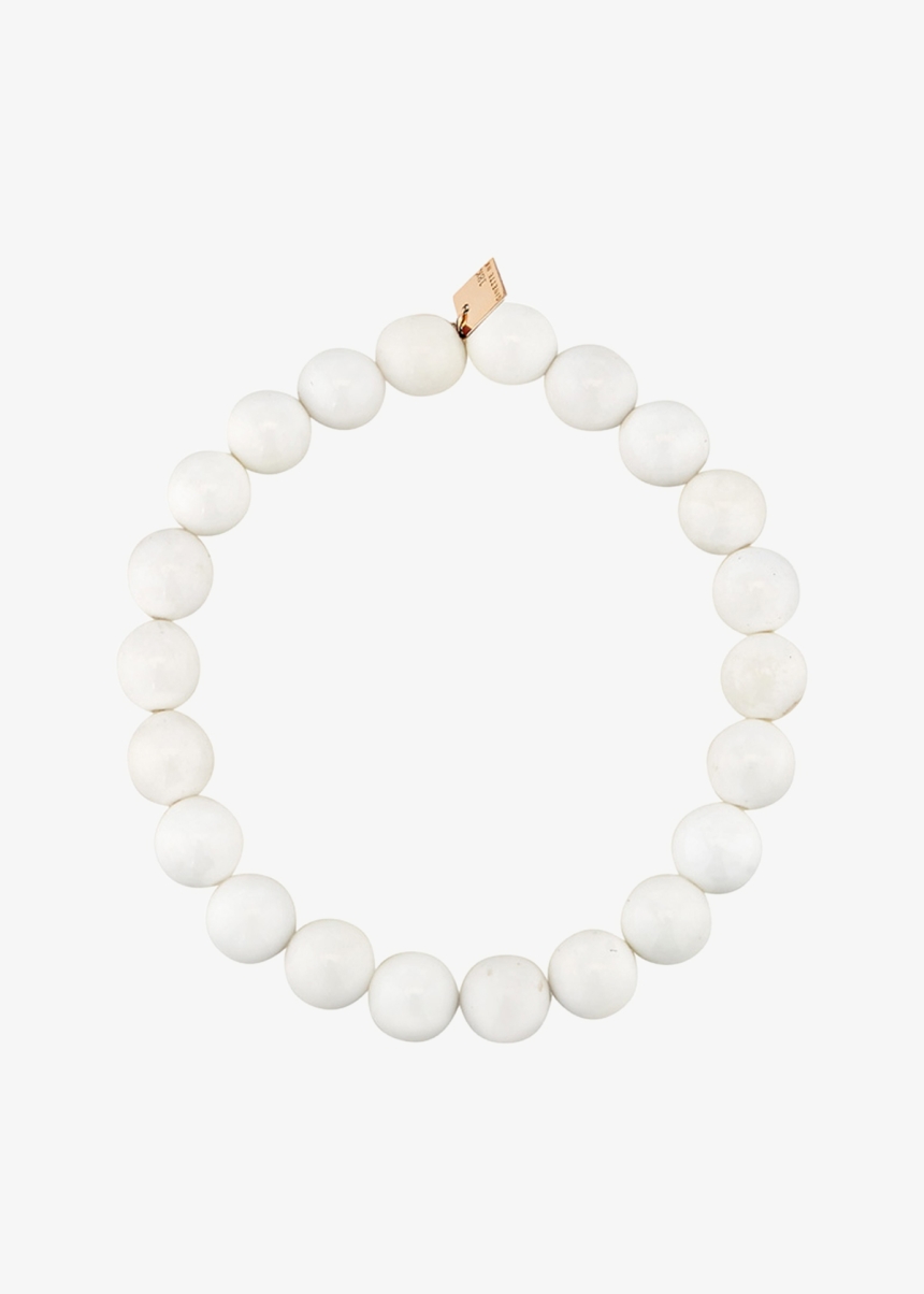 heal white agate bead bracelet