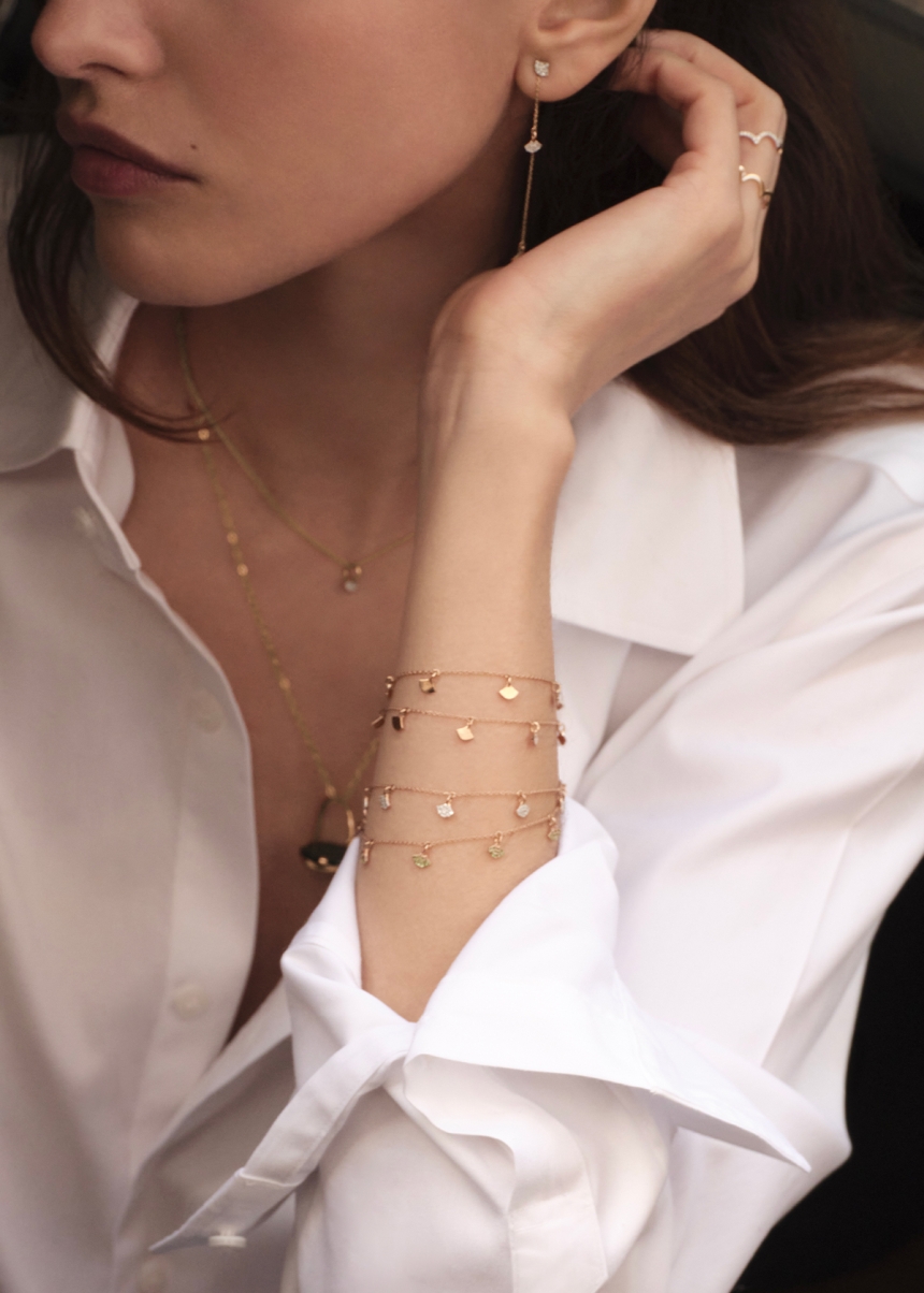 tiny 7 diamond koi bracelet