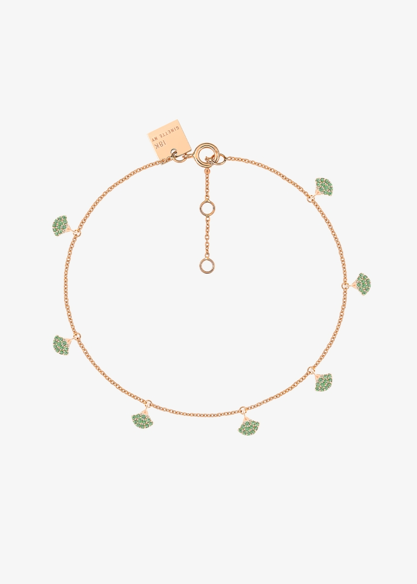 tiny 7 tsavorite koi bracelet