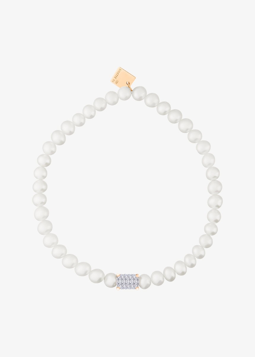 mini midnight pearl & diamond bracelet