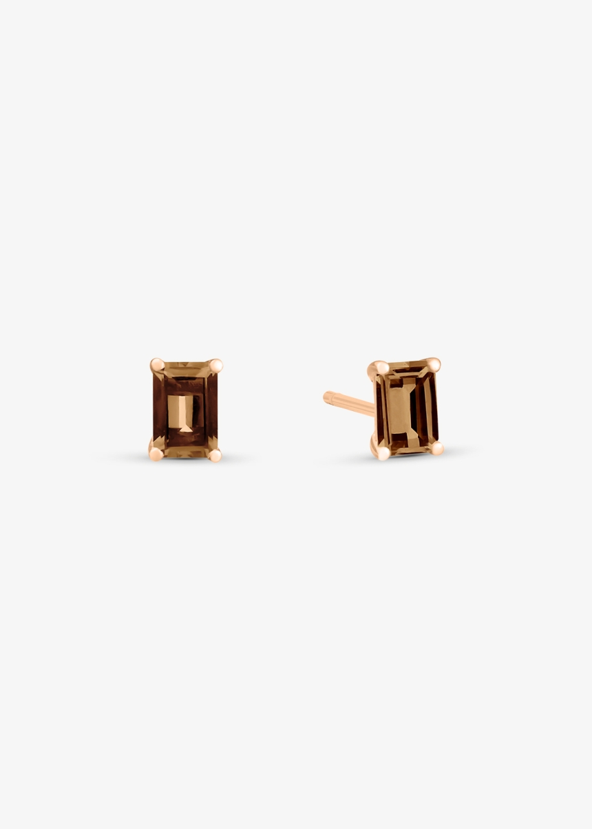 cocktail smoky quartz studs