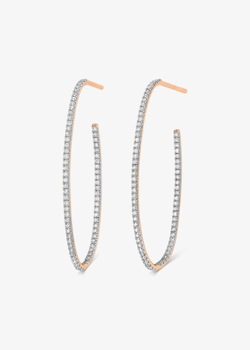large ellipse diamond hoops