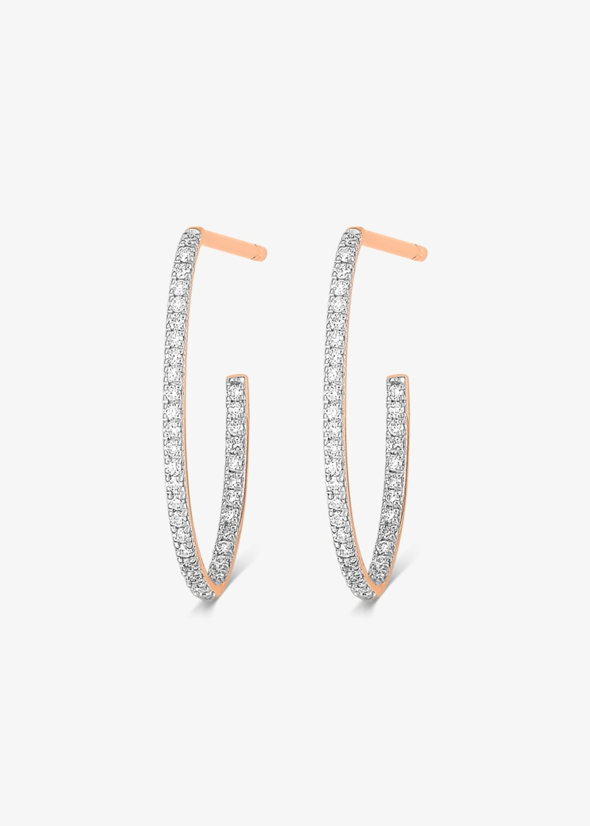 ellipse diamond hoops