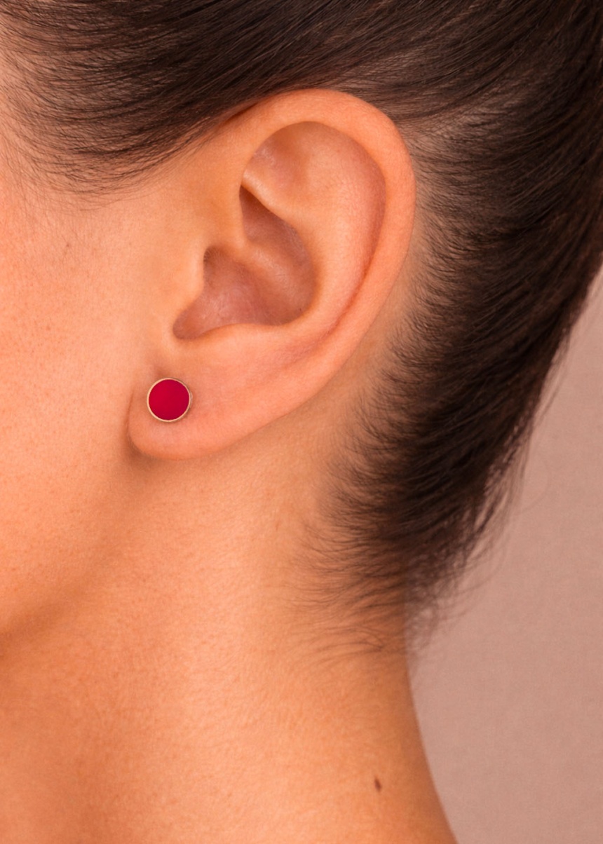 ever coral disc studs