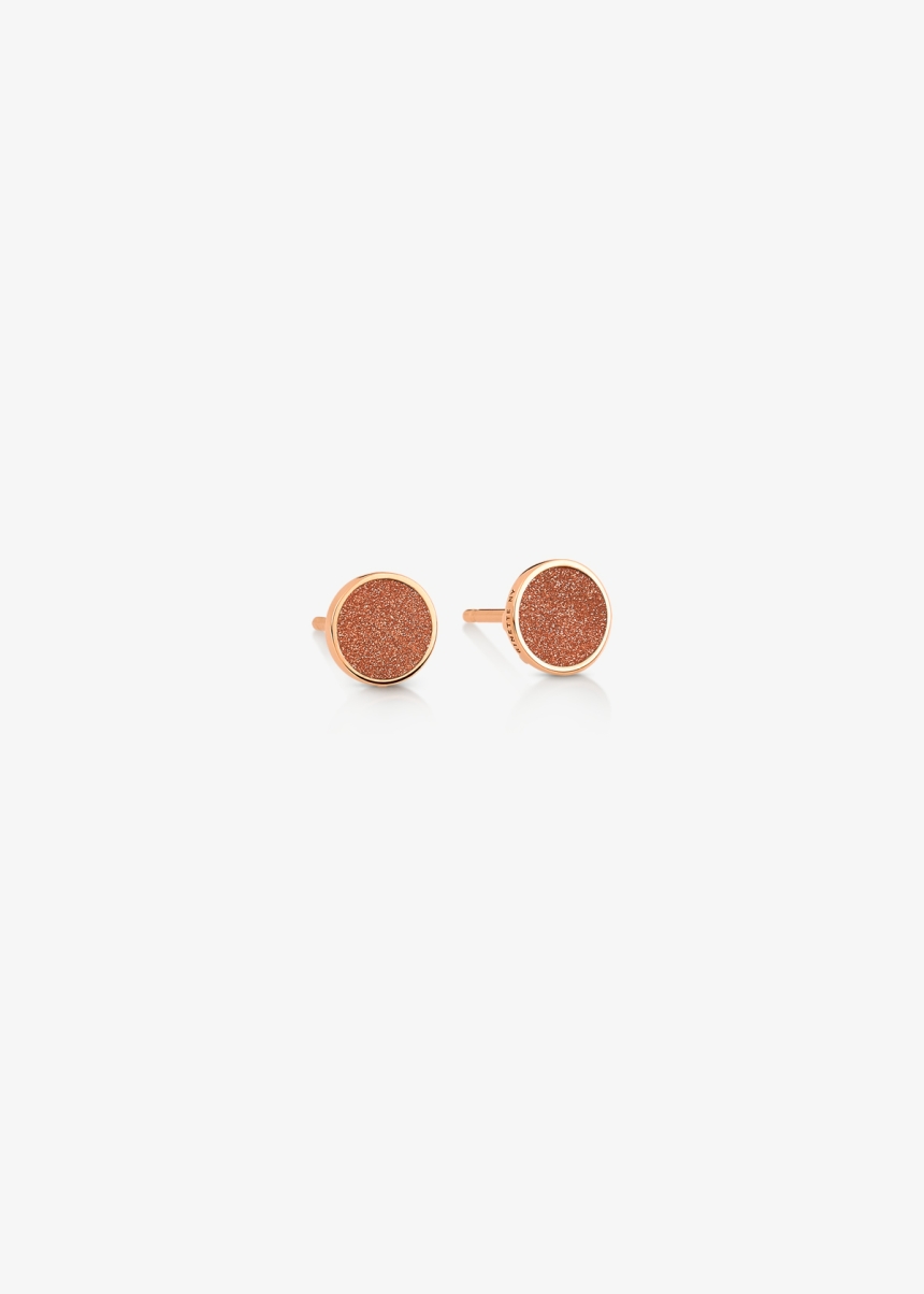 ever gold sandstone disc studs