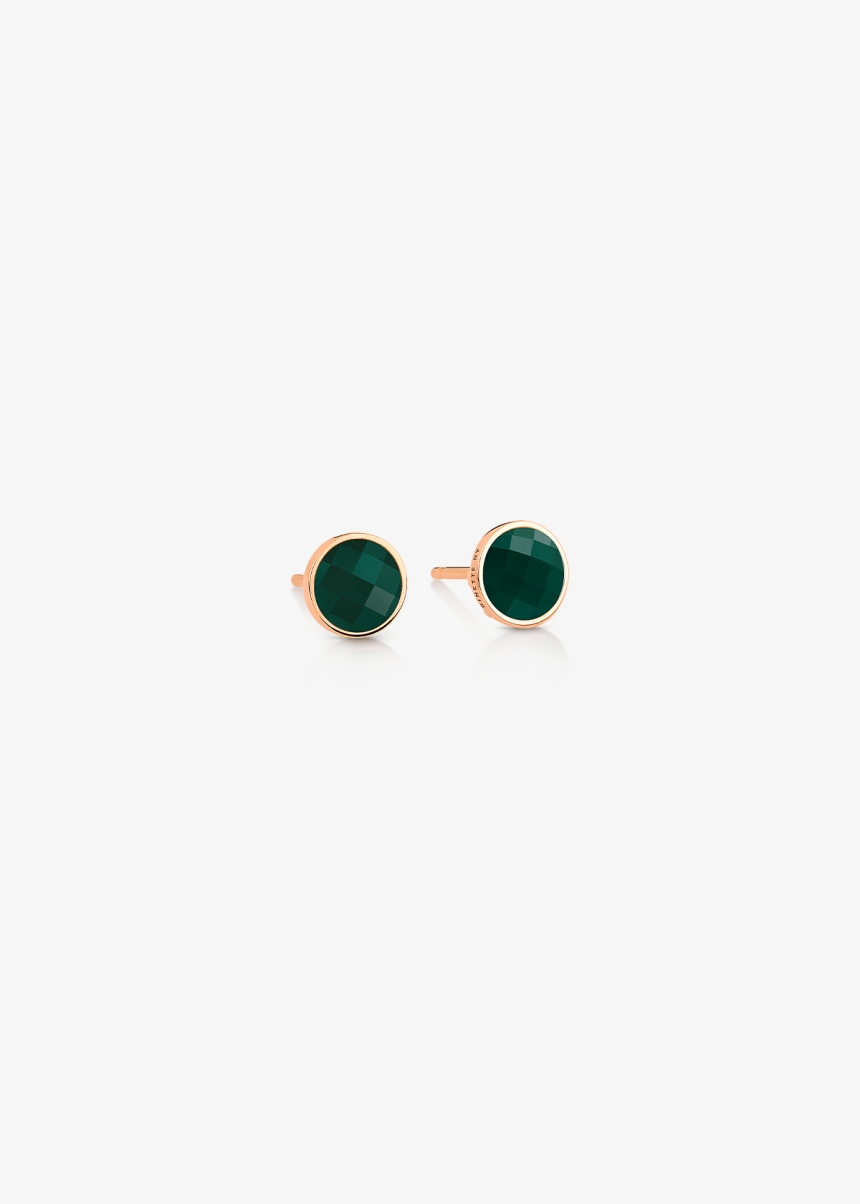 pixie ever green agate disc studs