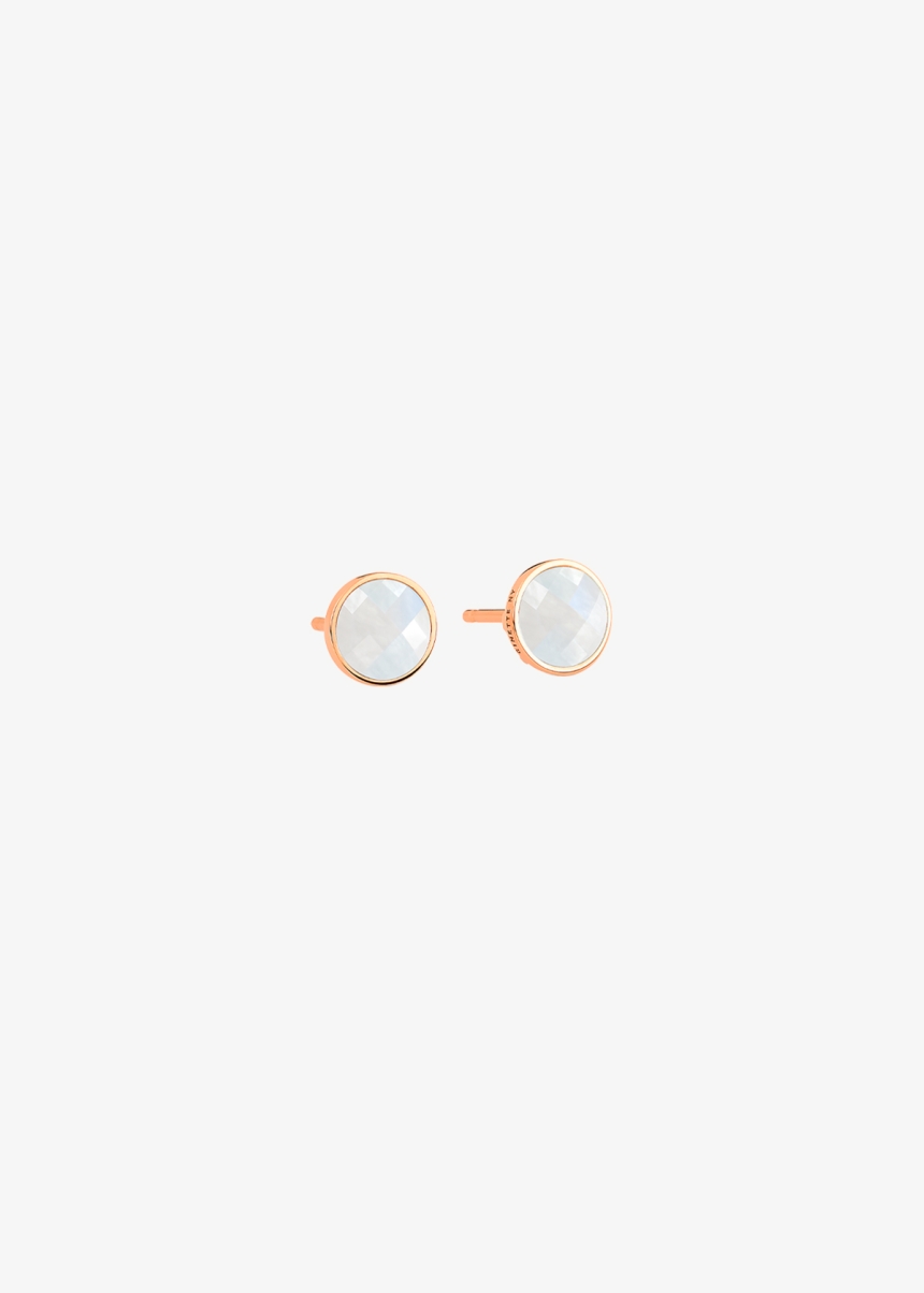 pixie ever white moonstone disc studs