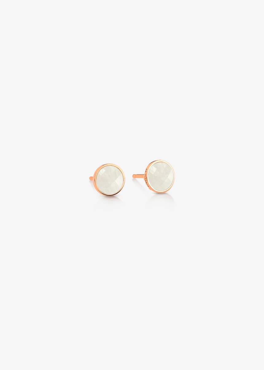 pixie ever white moonstone disc studs