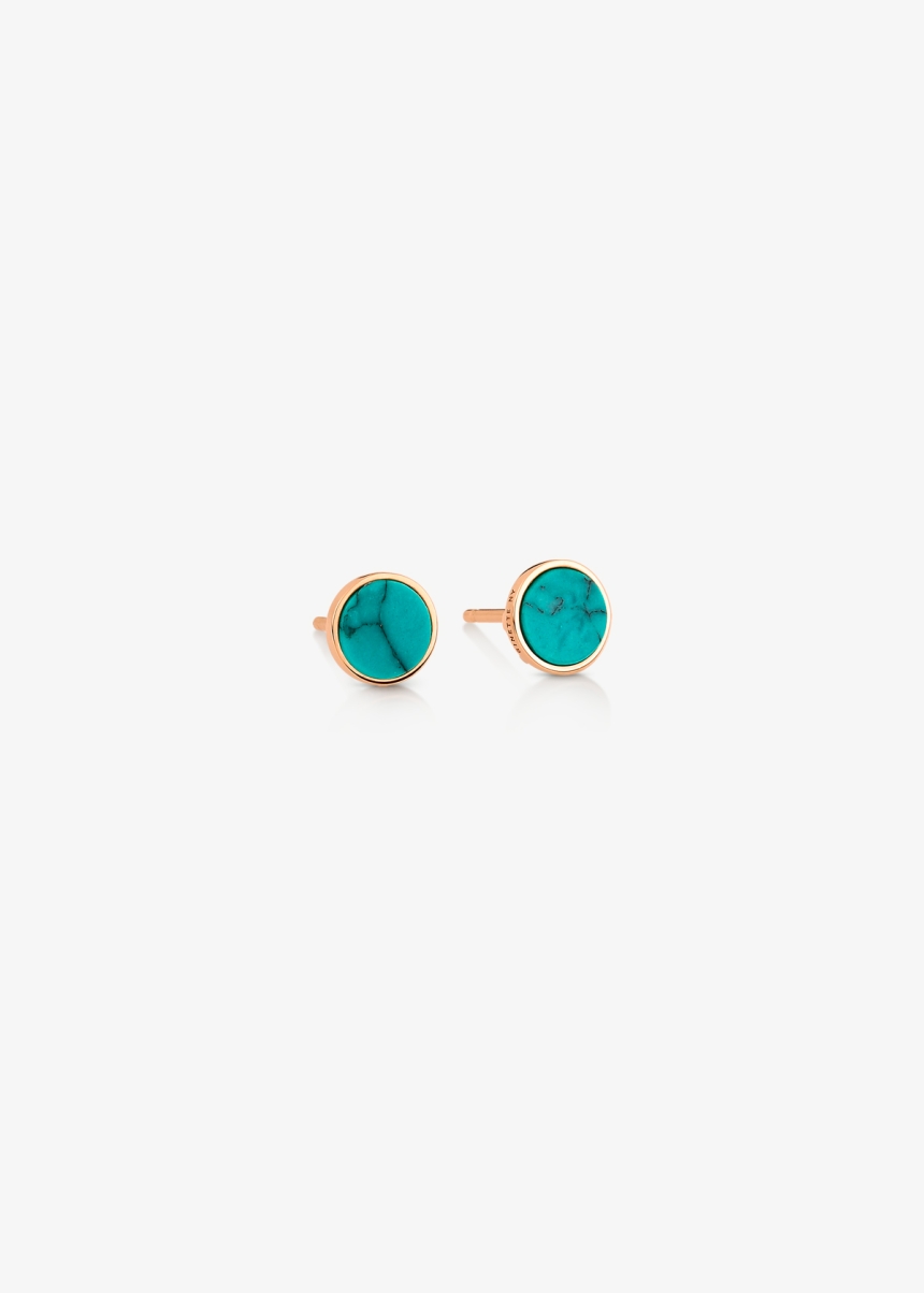 ever turquoise disc studs