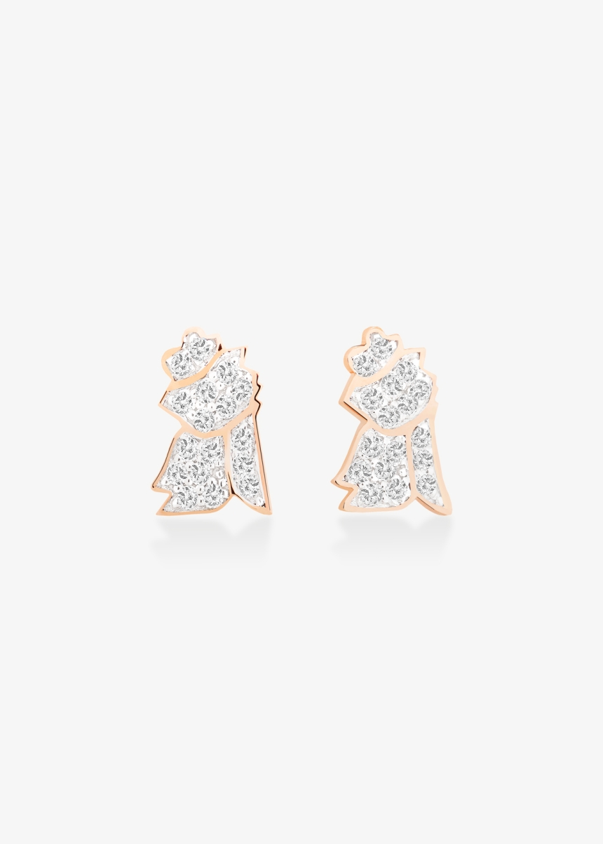 diamond goldfish studs
