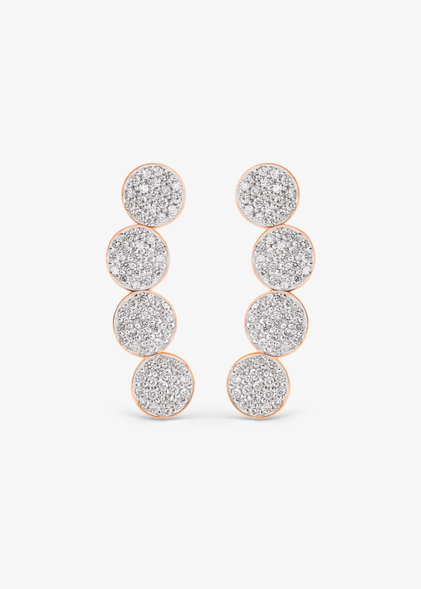 mini ever diamond arc earrings