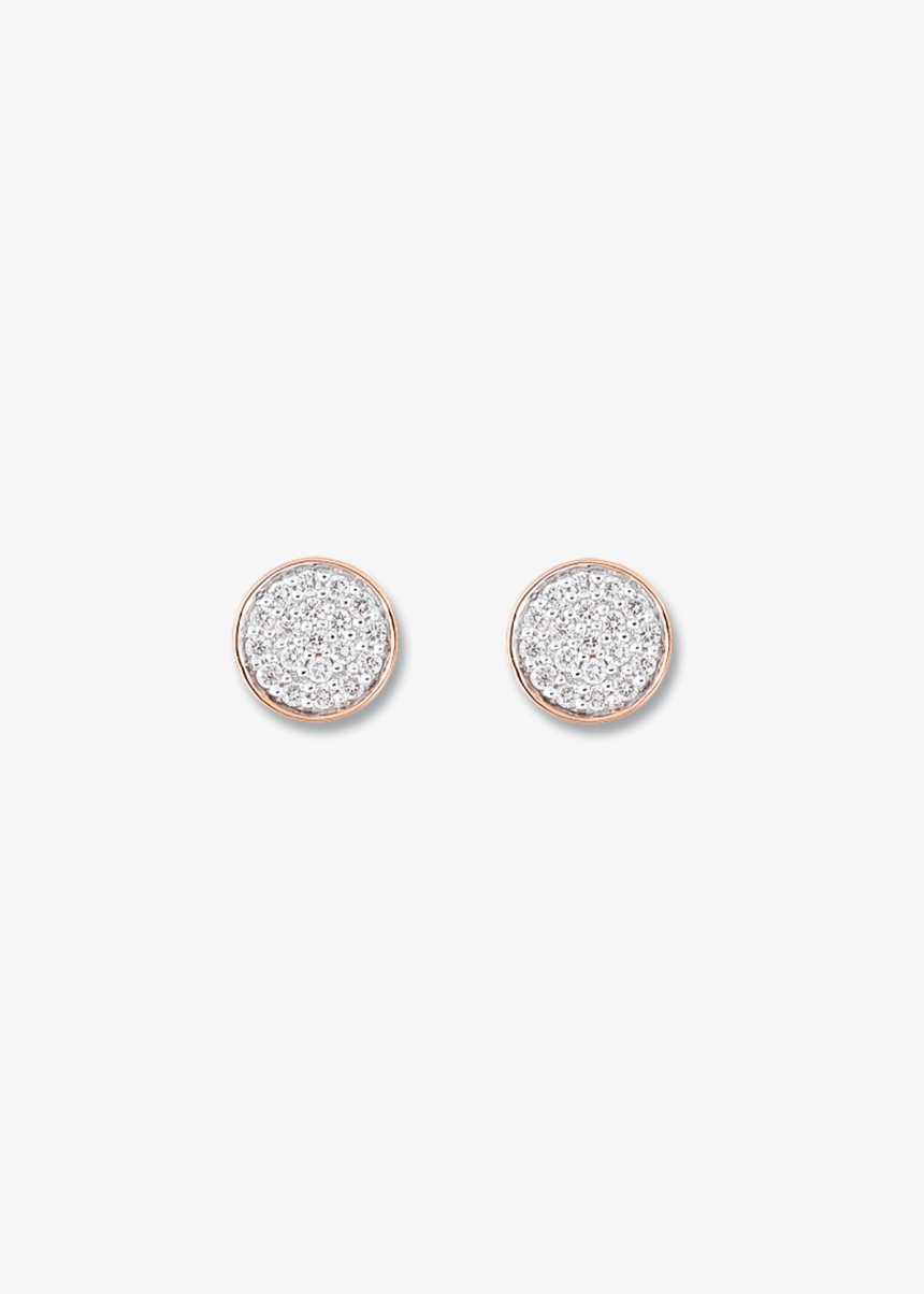 round sequin diamond earrings