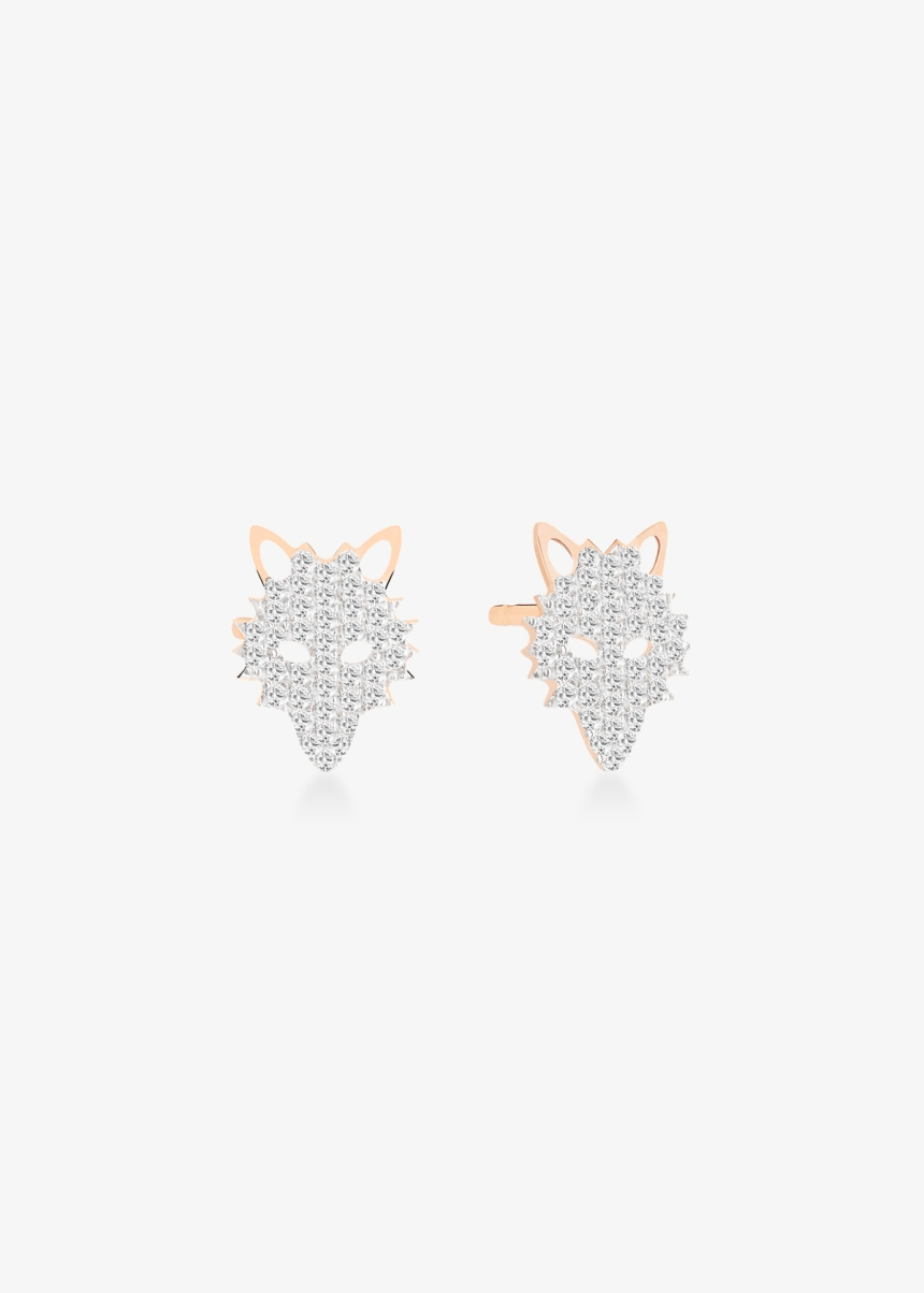 diamond wolf studs