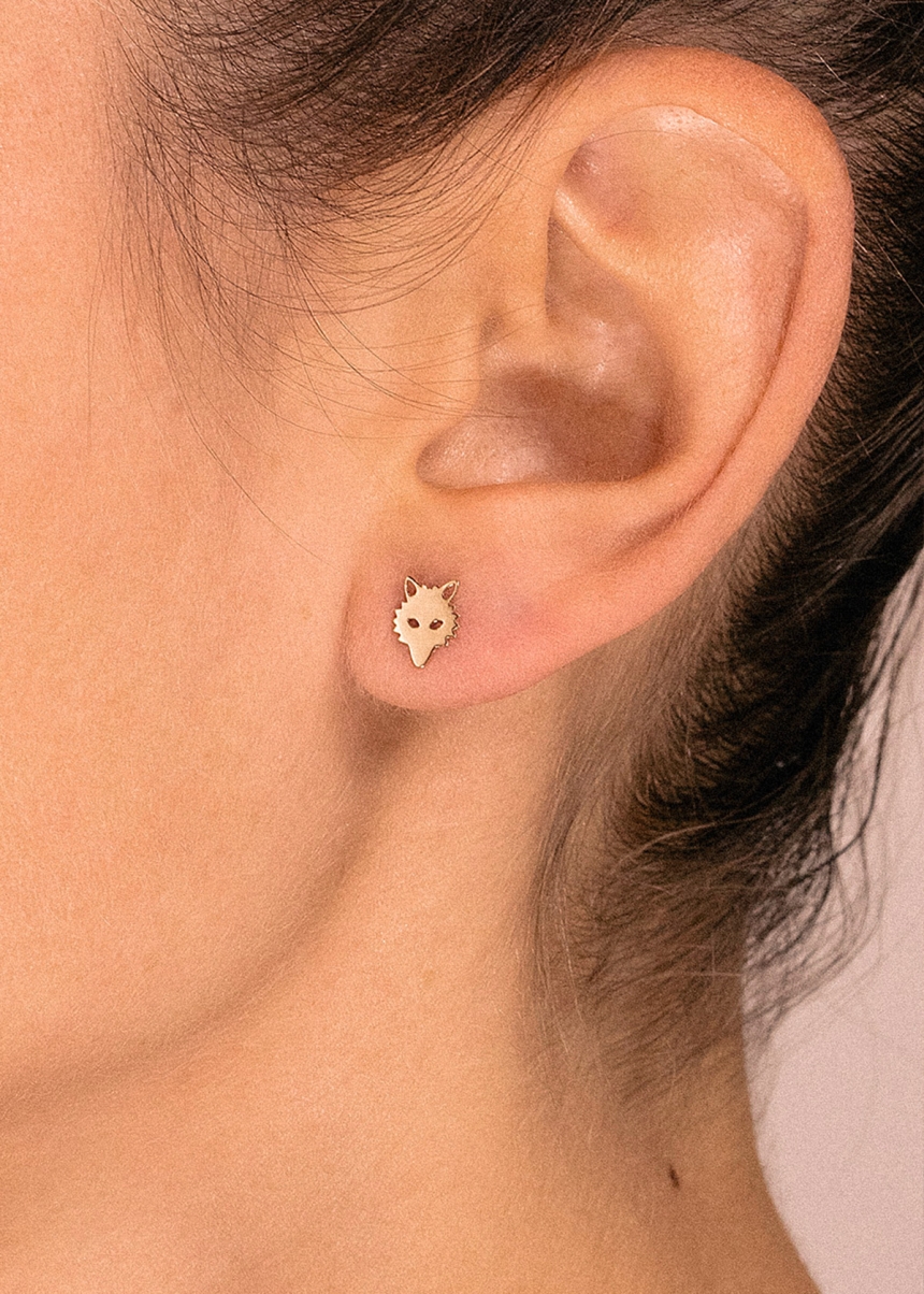 wolf earrings