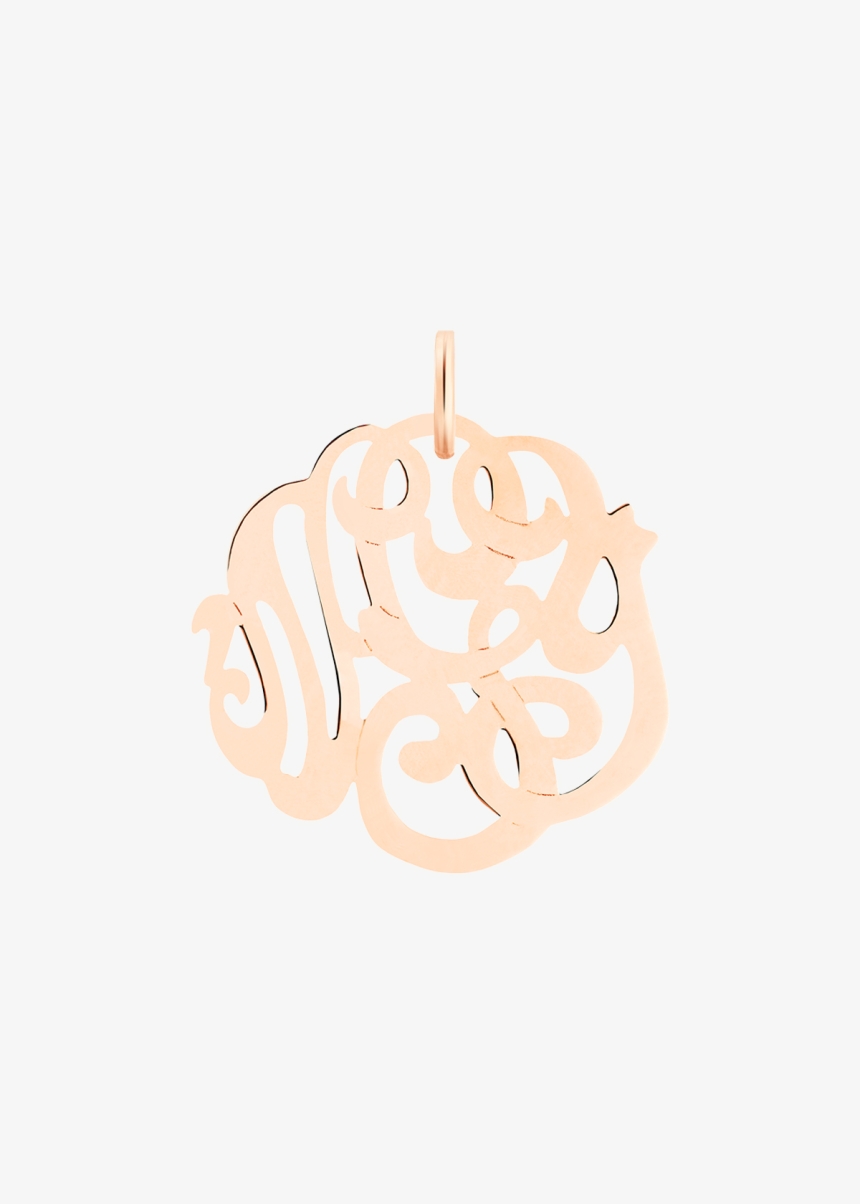 baby lace monogram charm