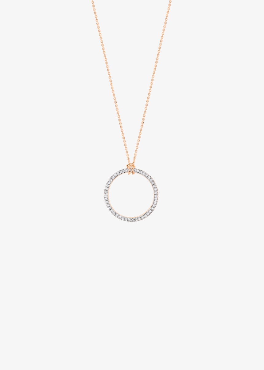 mini diamond circle on chain