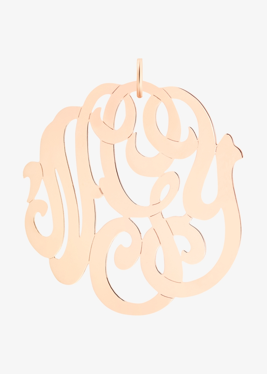 large lace monogram charm