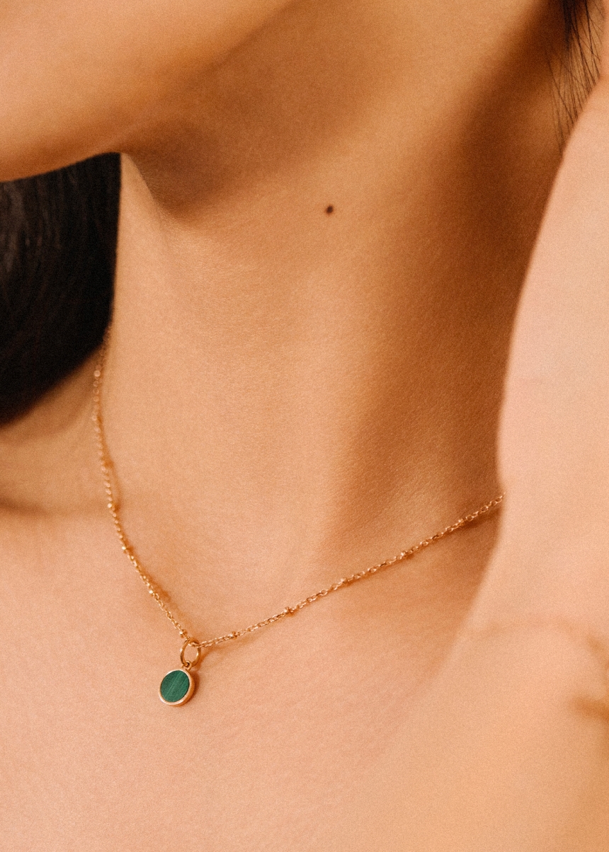 mini ever malachite charm