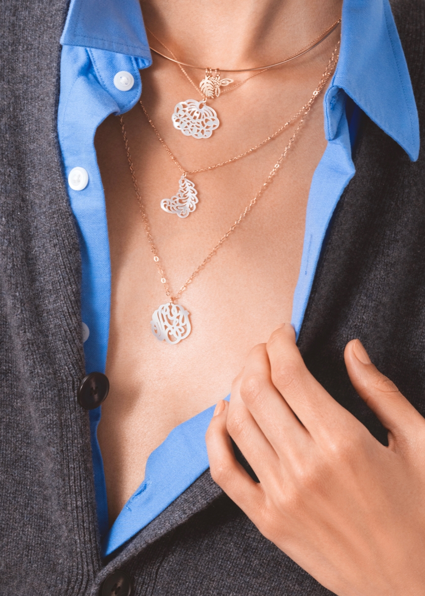 white mop lotus charm