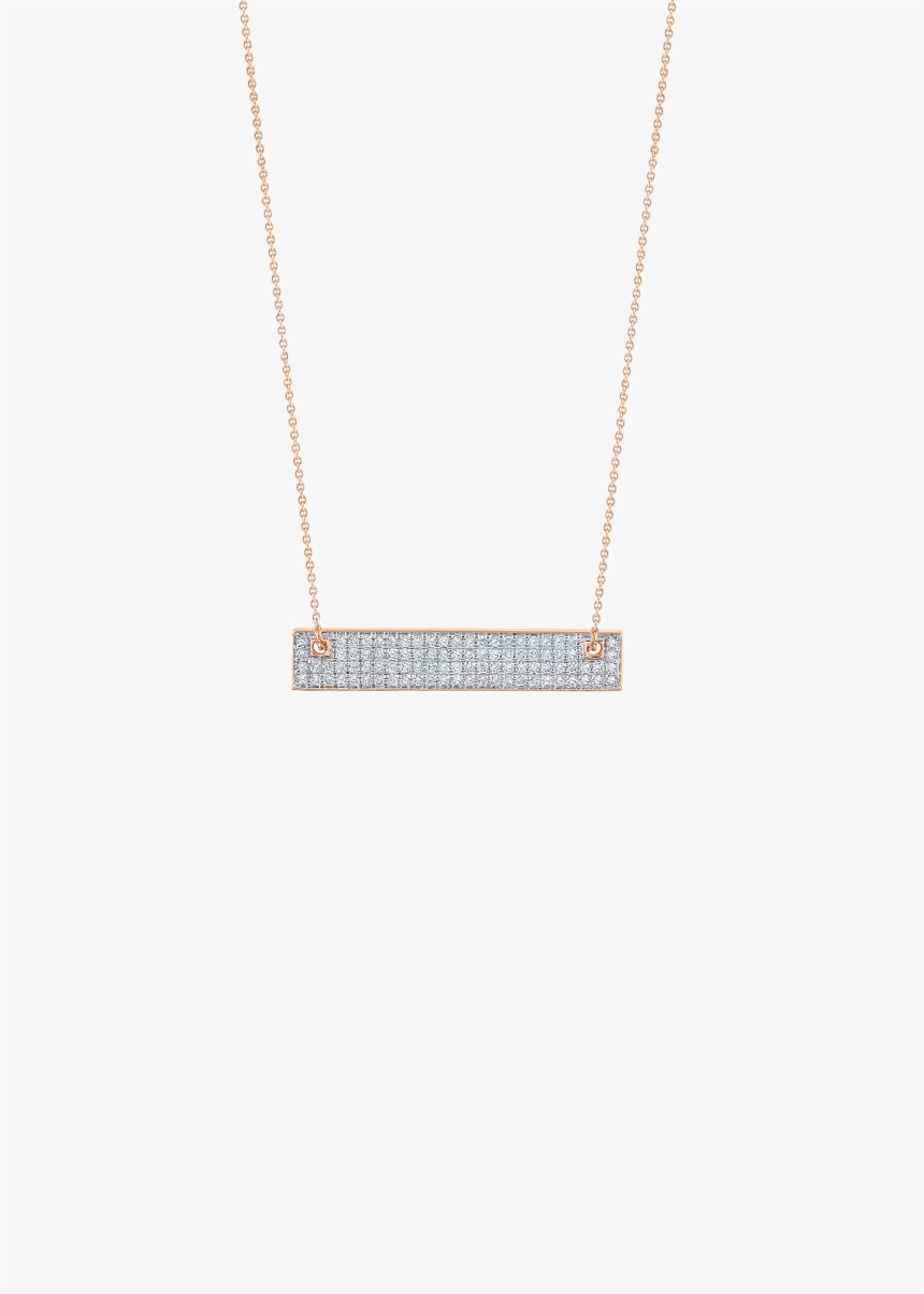 mini diamond baguette on chain