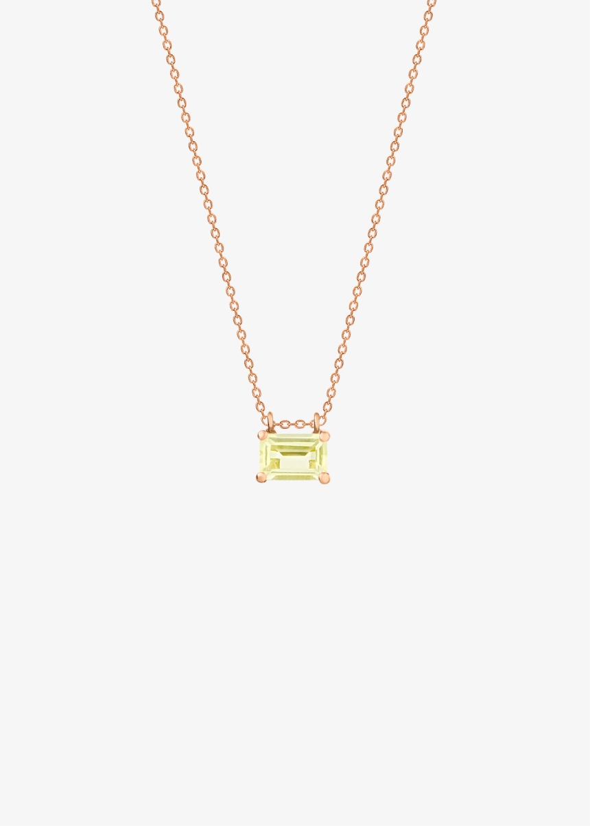 mini cocktail lemon quartz on chain